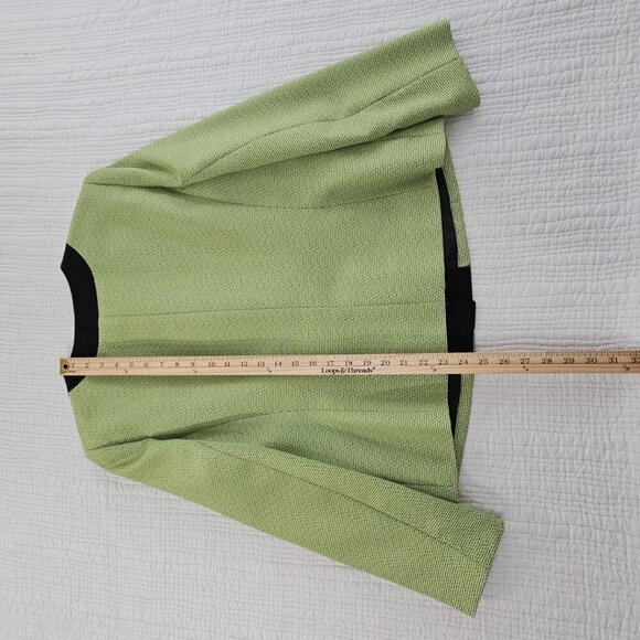 Kasper Separates Blazer Women's 14P Chartreuse Performance 4 Button EUC Workwear - Picture 12 of 15